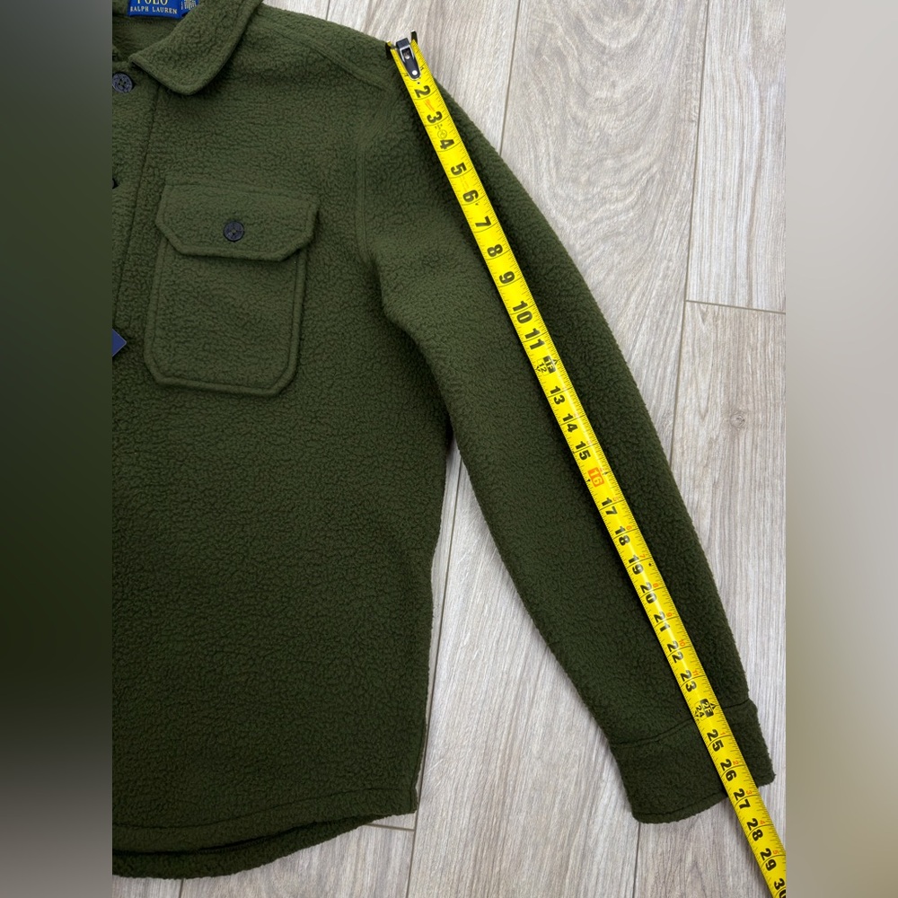 Polo Ralph Lauren Green Fleece Shirt Jacket L NWT - Picture 10 of 10